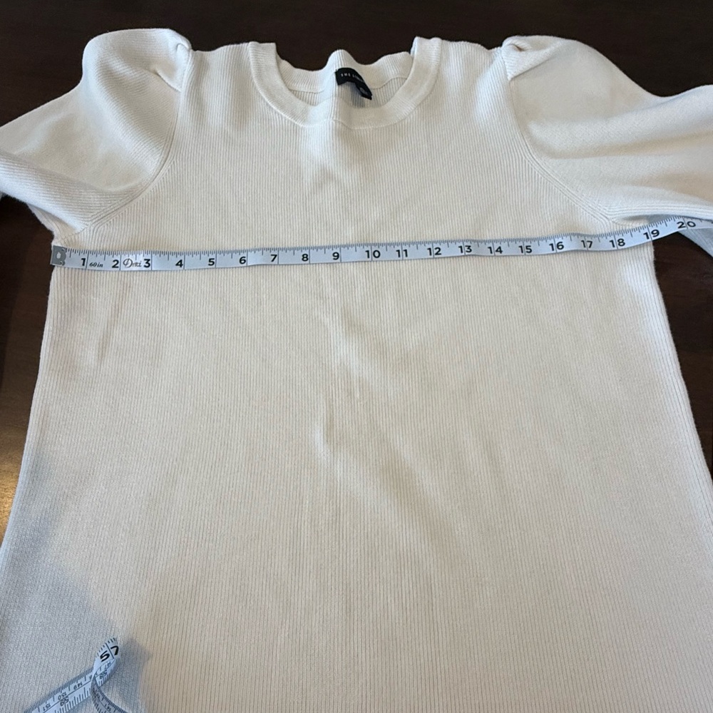 The Limited Cream Puff Sleeve Sweater XL Ribbed Knit - Picture 6 of 8